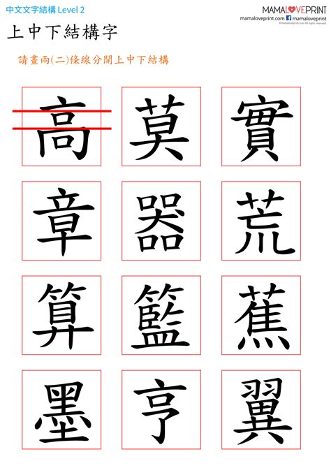 字型尺|中文字結構知識